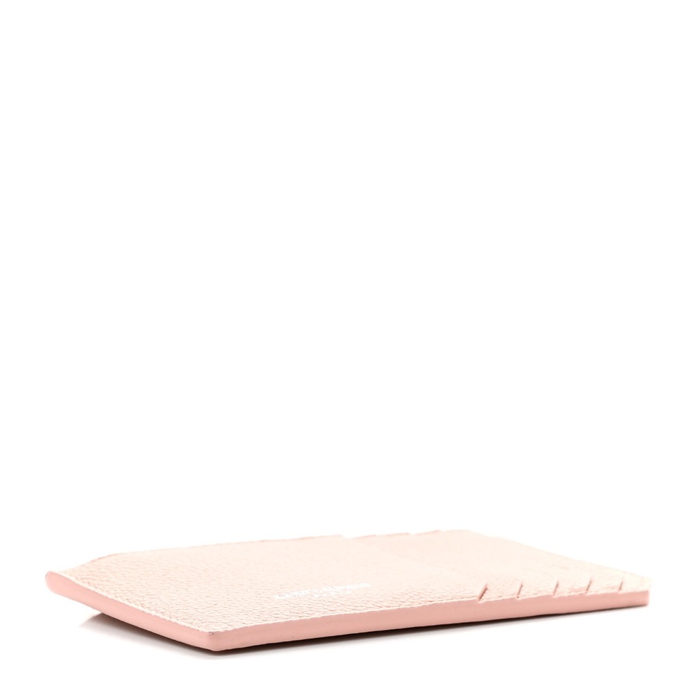 NWT & Rare Color! YSL Saint Laurent Fragment Card Case/Wallet Grained Rose Antic - Picture 5 of 12